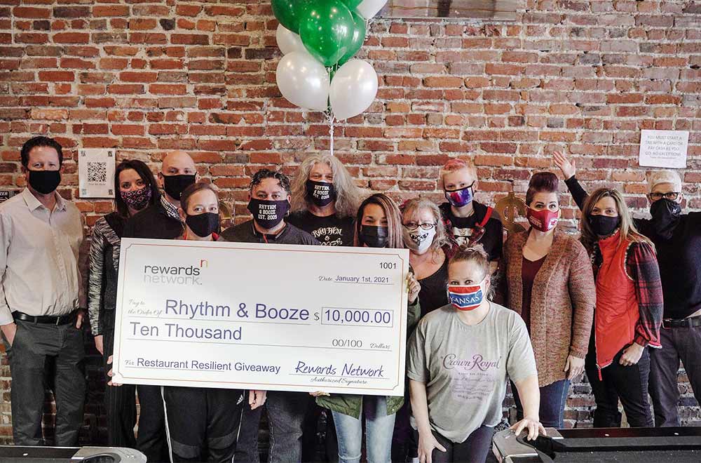 Winner Rhythm & Booze with $10k check