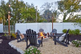 outdoor firepit with chairs